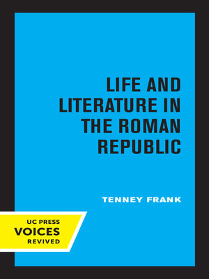 cover image of Life and Literature in the Roman Republic